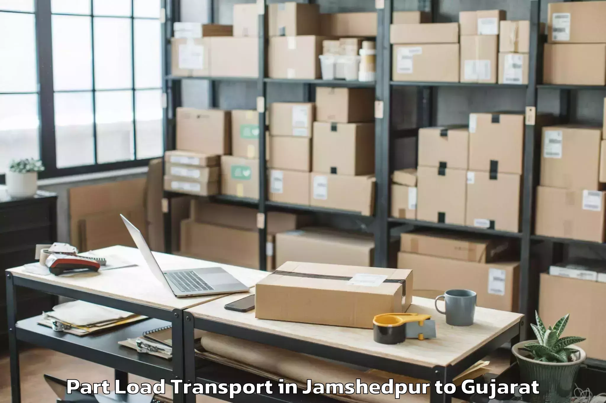 Affordable Jamshedpur to Nirma University Ahmedabad Part Load Transport